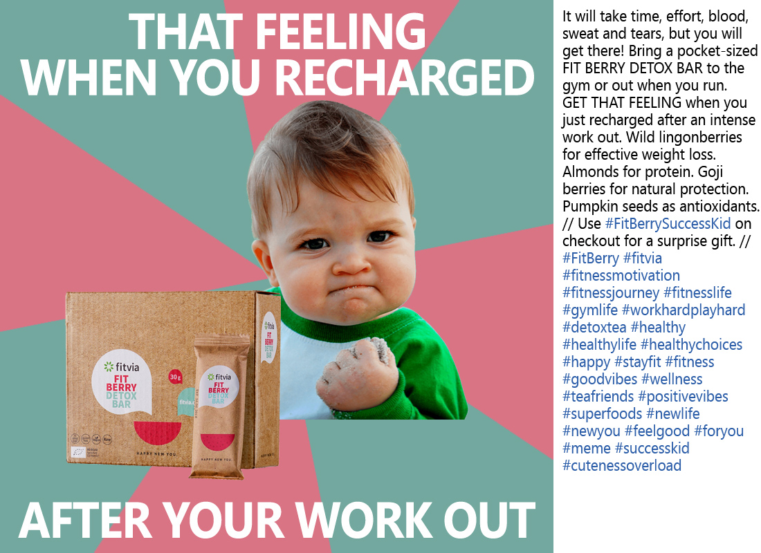FitBerry Detox Bar 12 Pack Social Media - Success Kid