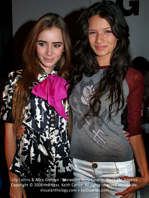 Lily Collins & Alice Greczyn - Mercedes-Benz Fashion Week Los Angeles