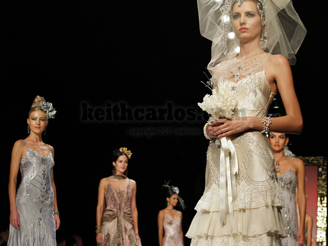 Sue Wong runway catwalk at Mercedes-Benz Fashion Week Los Angeles